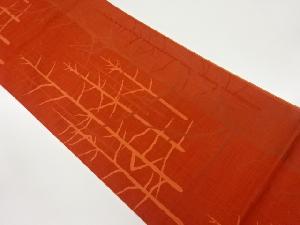 樹木模様織出し袋帯